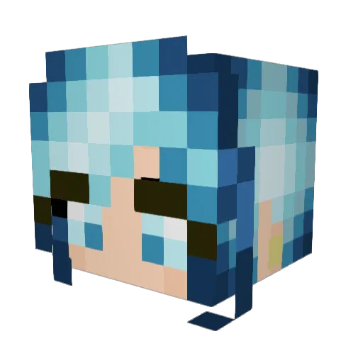 Marybell7 Minecraft avatar head, 3D render