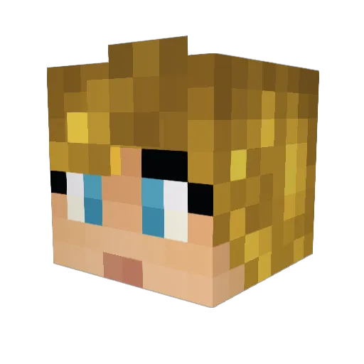 Marybugg Minecraft avatar head, 3D render