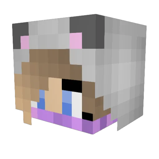 Marycha129 Minecraft avatar head, 3D render