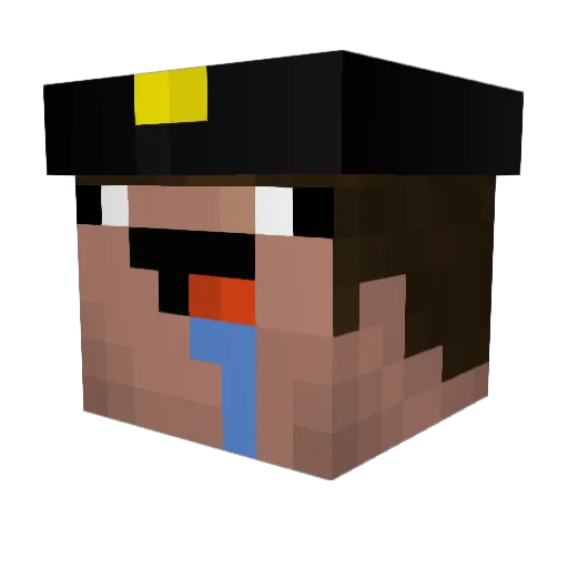 Marychuaen Minecraft avatar head, 3D render