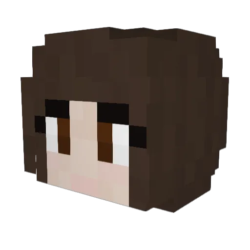 Maryden Minecraft avatar head, 3D render
