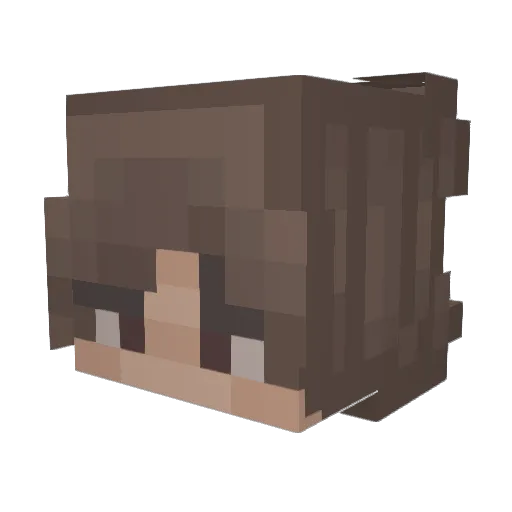 Maryeo Minecraft avatar head, 3D render