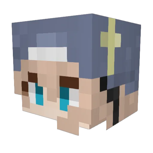 Maryin666 Minecraft avatar head, 3D render
