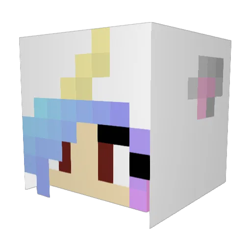 Marylyxx Minecraft avatar head, 3D render