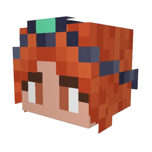 Maryna772 Minecraft avatar head, 3D render