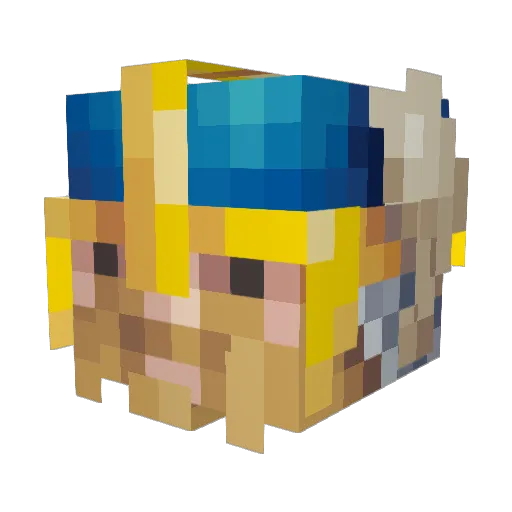 Marynuss Minecraft avatar head, 3D render