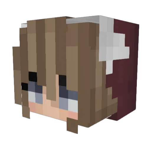 Maryxx Minecraft avatar head, 3D render
