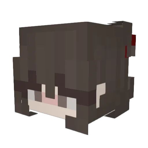 Maryzga Minecraft avatar head, 3D render