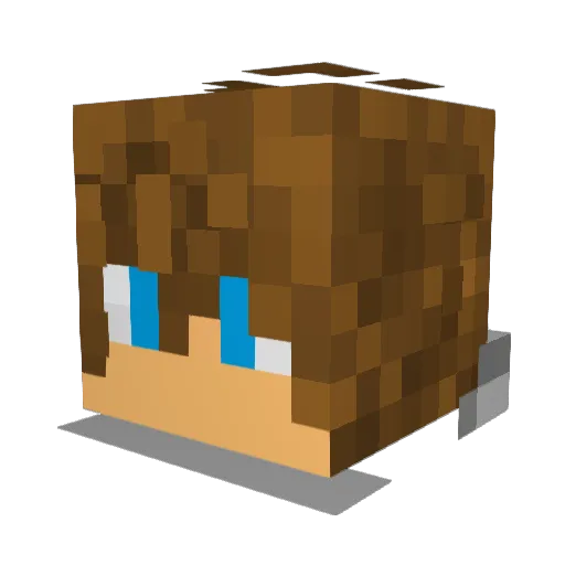 Marz26 Minecraft avatar head, 3D render