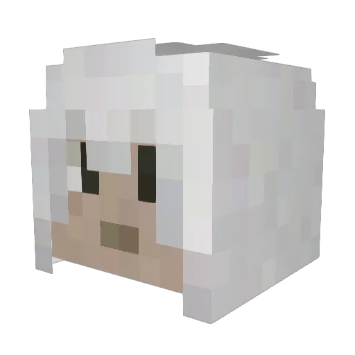 MarzC Minecraft avatar head, 3D render