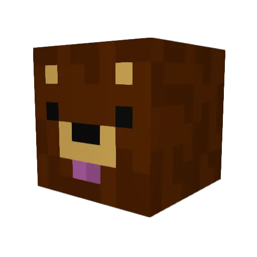 Marzark Minecraft avatar head, 3D render
