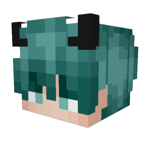 Marzue Minecraft avatar head, 3D render