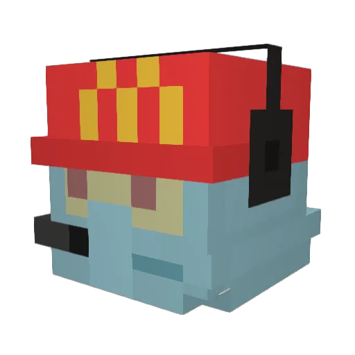 Marzz_ Minecraft avatar head, 3D render
