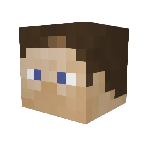 Mas357 Minecraft avatar head, 3D render