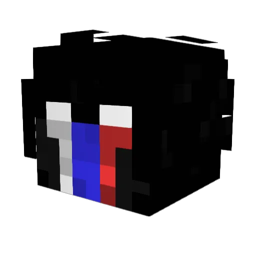 MasFuerte Minecraft avatar head, 3D render