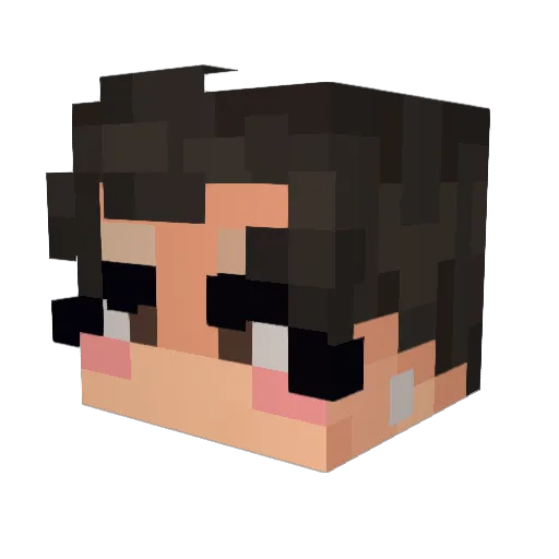 MasFuerteU Minecraft avatar head, 3D render