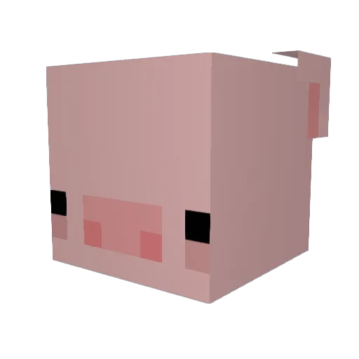 MasXot Minecraft avatar head, 3D render