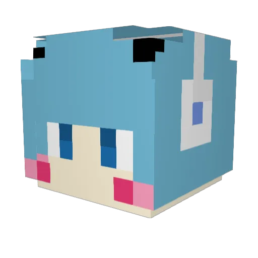 Mas_Mitsuo Minecraft avatar head, 3D render