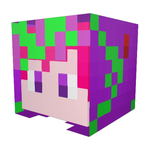 Masa072637a Minecraft avatar head, 3D render