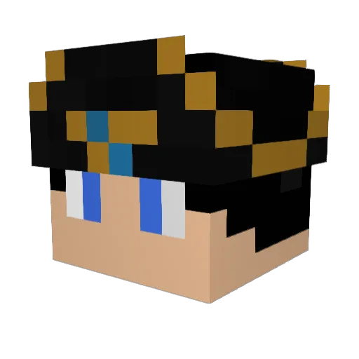 Masagameplay Minecraft avatar head, 3D render