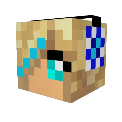 Masain Minecraft avatar head, 3D render