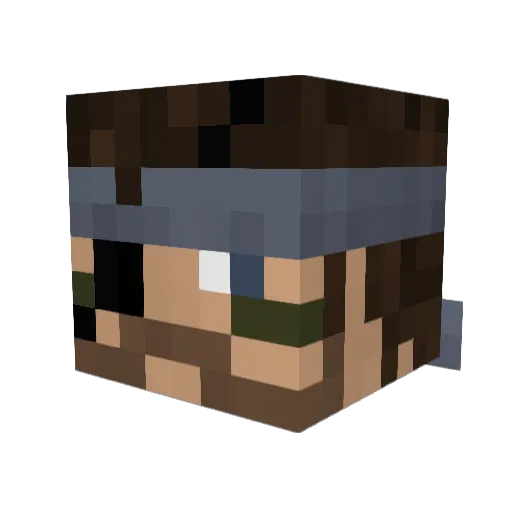 Masamichio Minecraft avatar head, 3D render