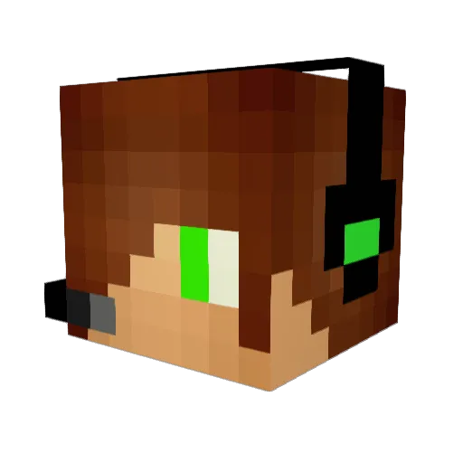 Masarki Minecraft avatar head, 3D render