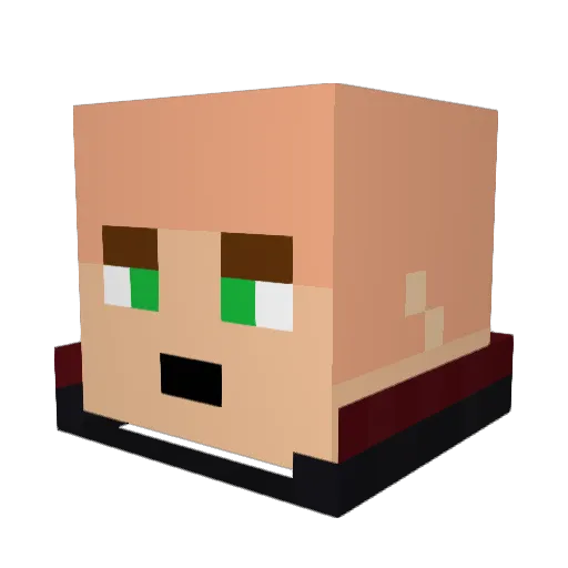 MasaruMuda Minecraft avatar head, 3D render