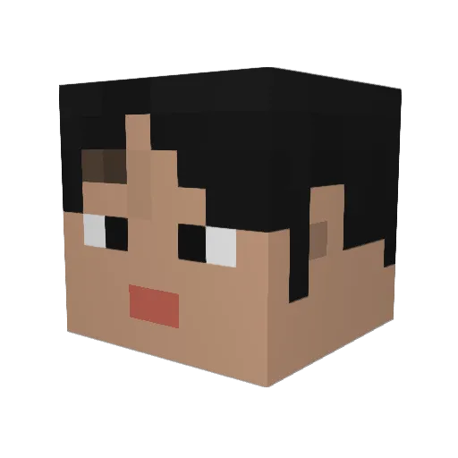 Masasyiii Minecraft avatar head, 3D render