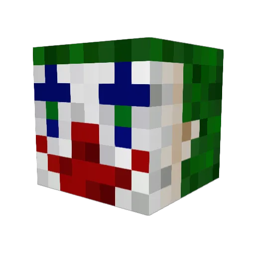 Masatomi1129 Minecraft avatar head, 3D render