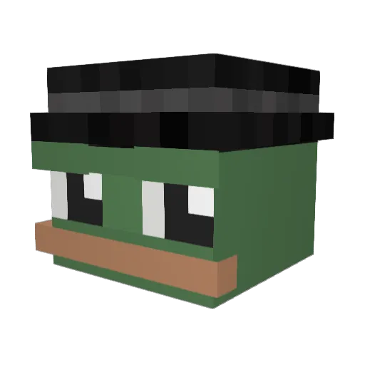 Masbelo Minecraft avatar head, 3D render