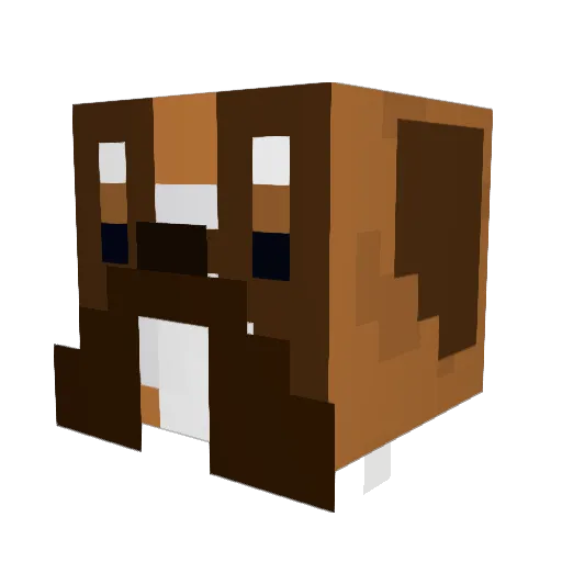 Mascalalox Minecraft avatar head, 3D render