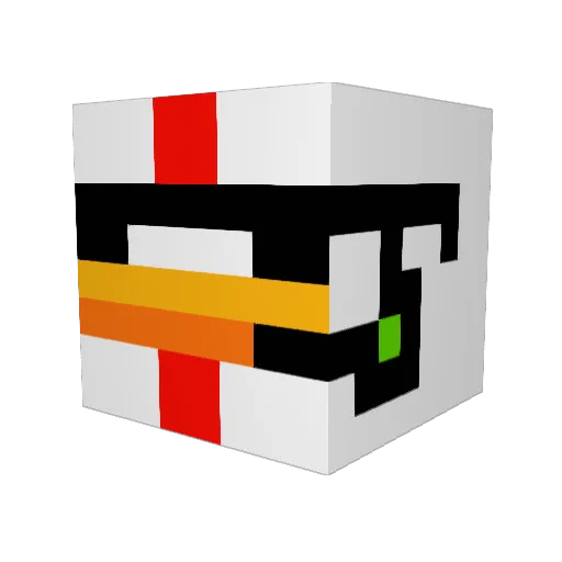 Mascapo Minecraft avatar head, 3D render
