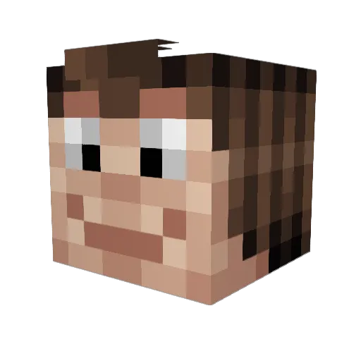 Mascarde Minecraft avatar head, 3D render