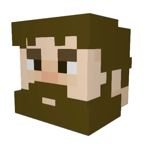 Mascot36 Minecraft avatar head, 3D render