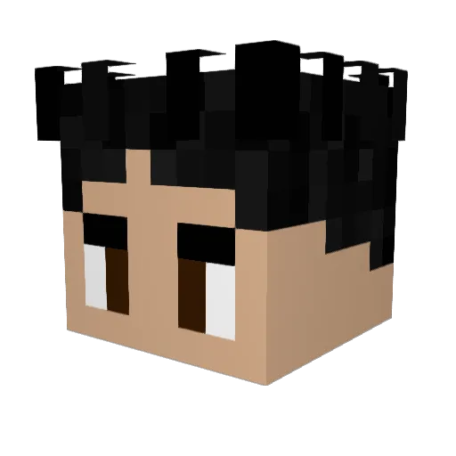 Mascrac Minecraft avatar head, 3D render