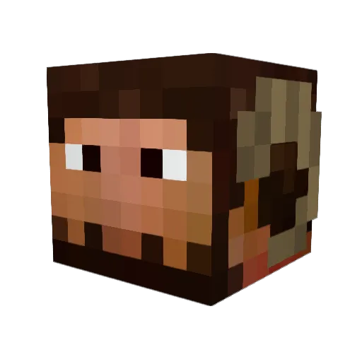 Masebase44 Minecraft avatar head, 3D render