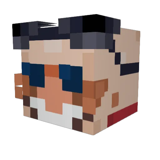 Masen02 Minecraft avatar head, 3D render