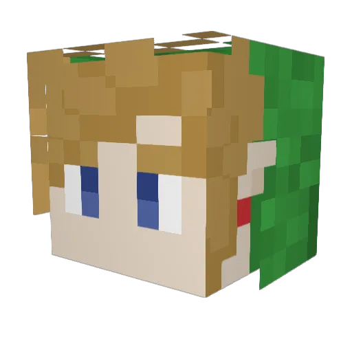 Maser_MC Minecraft avatar head, 3D render