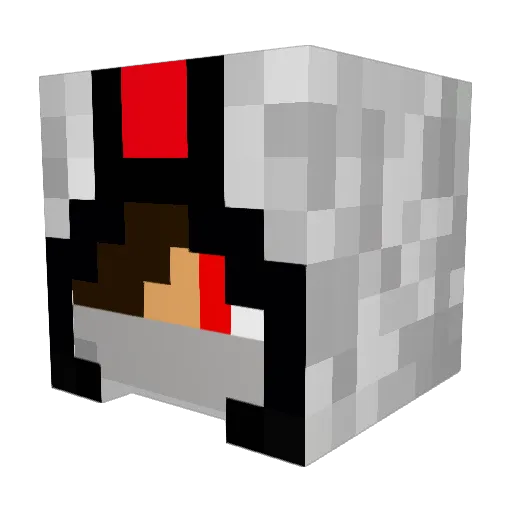 Maserati100 Minecraft avatar head, 3D render