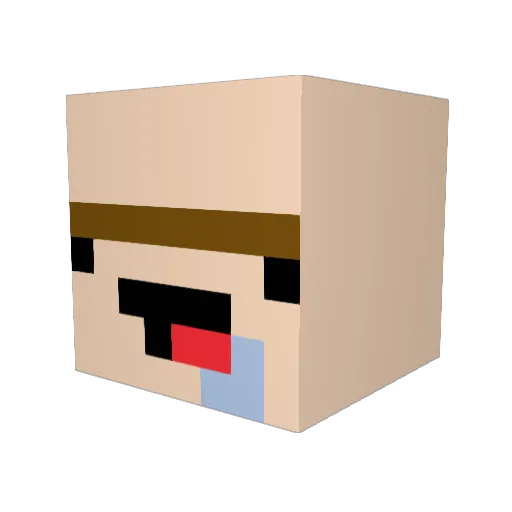 Masereraser Minecraft avatar head, 3D render