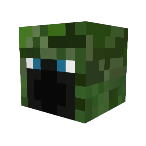 Maserguy Minecraft avatar head, 3D render