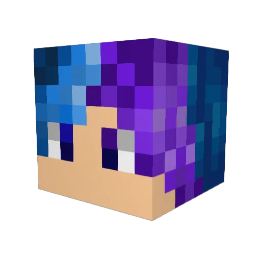 Masetheman Minecraft avatar head, 3D render