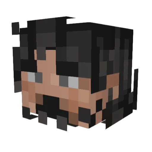 MashDP Minecraft avatar head, 3D render