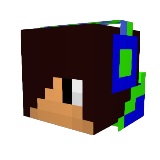 MashGaming Minecraft avatar head, 3D render