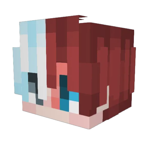 MashSL Minecraft avatar head, 3D render