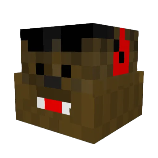 MashUpMan Minecraft avatar head, 3D render