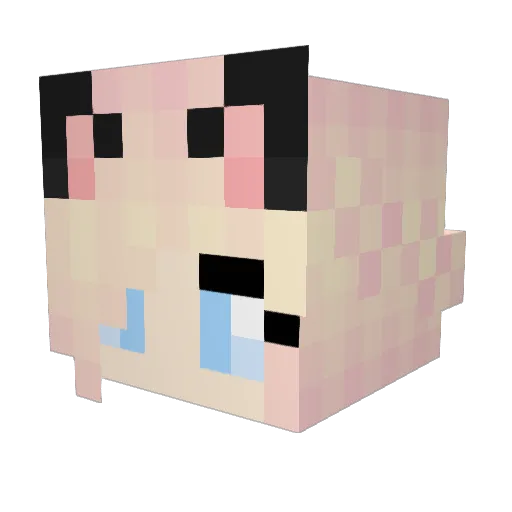 Masha1220 Minecraft avatar head, 3D render