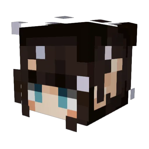 MashaUWU Minecraft avatar head, 3D render