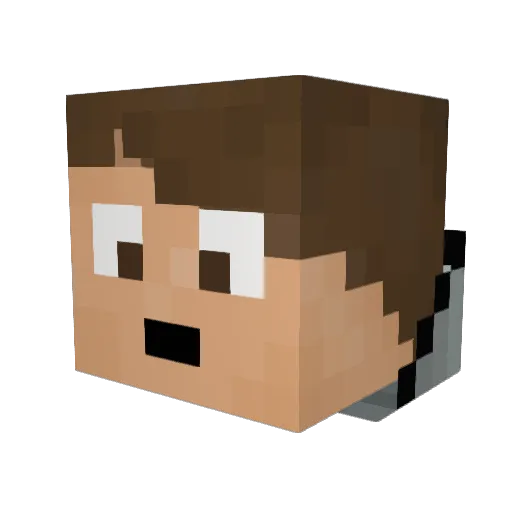 Mashed99 Minecraft avatar head, 3D render
